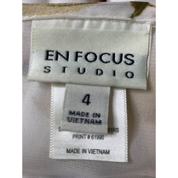 En Focus Studio Floral Chiffon Summer Floral Dress Size 4 Long Sleeve RAA10437 - Picture 3 of 9